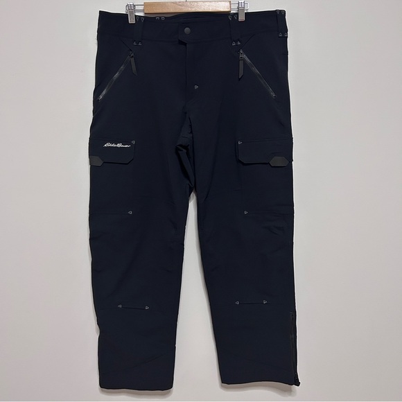 Eddie Bauer First Ascent Men’s Xl Black Pants Pro Fleece lined Cargo Hiking - Picture 1 of 13